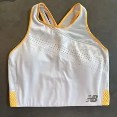 New Balance Sサイズ スポーツブラ ホワイト/イエロー
