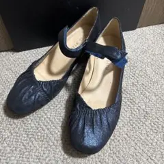 【未使用品級】Marie club23センチ 無地ネイビーパンプス