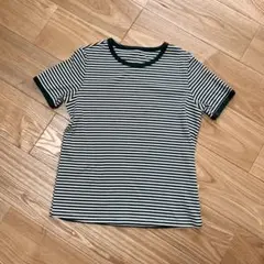 ボーダーTシャツ　グリーン　Mサイズ