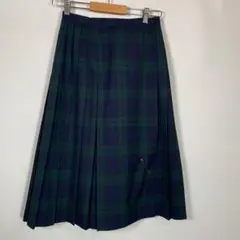 J.PRESS ジェイプレス レディース スカート チェック W66 青 緑