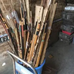 釣竿パーツの山