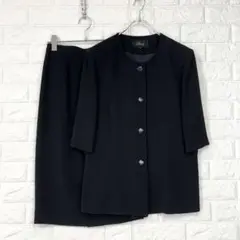 Hawaii【11】黒 3点セット ジャケット2 スカート1 ストレッチ 通年