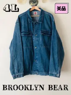 BROOKLYN BEAR デニムカバーオール 4L 綿 美品 超ビッグサイズ