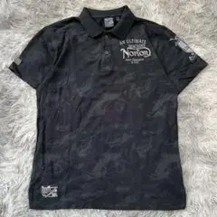 美品✨【Norton】メンズポロシャツ L 大きいサイズ カジュアル ロック 綿