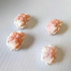 コンクシェル蓮の花パーツ4個セット