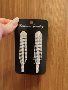 ピアス ラインストーン