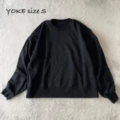 即完売★YOKE サイドジップ オーバーサイズ パイピング スウェットシャツ 黒