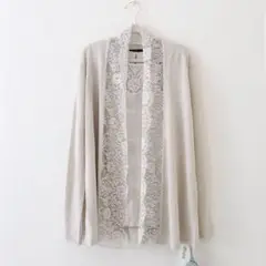 《新品》DAMA collection リネン100% レース アンサンブル L