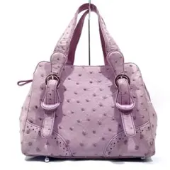 極美品　オーストリッチ　ミニハンドバッグ　JRA