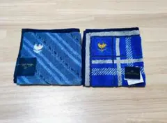 ブルーミング中西 綿100% ハンカチ 青系