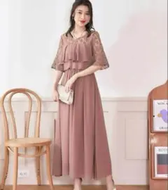 １度のみ着用　Cinderella　レース　ワンピース　XXL　ピンク