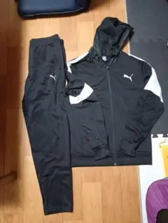 PUMA　フード付セットアップ　メンズ　黒　XL
