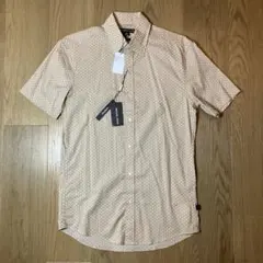【未使用品】マイケルコース MKサークルロゴ 半袖 ドレスシャツ ベージュ