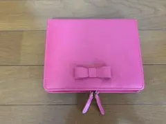 電子辞書ケース　ピンク(粘着シート、タッチペン、メディアカード収納ポケット付き)