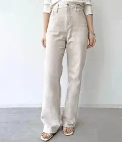 アッパーハイツ 25300円 デニムパンツ 23 アイボリー アパルトモン別注