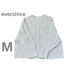 eversince◇◆ローゲージケーブルドルマンニット アイボリー Ⅿサイズ