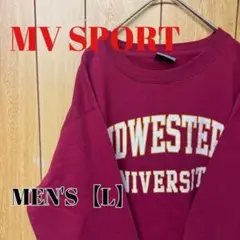 TS74【US輸入】MV SPORT　スウェット【メンズL】レッド