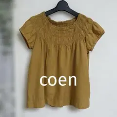 coen シャーリング ブラウス トップス 夏 可愛い