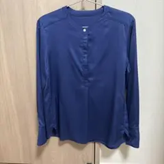 コムサデモーデ長袖ブラウス　ブルー