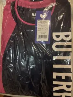 BUTTERFLY 卓球用 Tシャツ O 黒/ピンク