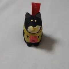 黒猫の置物 おかげまいり