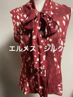 激安❣️エルメス❣️シルクボウタイブラウス❣️