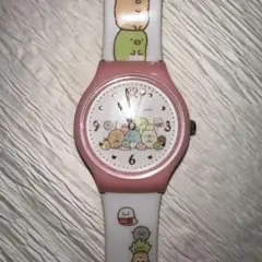 すみっこぐらし　ピンク腕時計