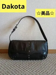 【美品】Dakota ダコタ ワンハンドル バッグ ショルダー ブラック 本革