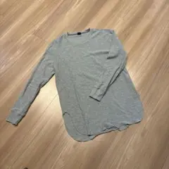 Traplu グレー Lサイズ 長袖カットソー　メンズ