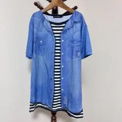 BLUE CROSS ブルークロス だまし絵Tシャツ キッズLL