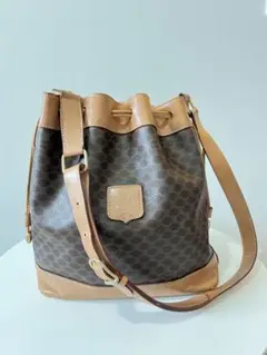 CELINE セリーヌ オールドセリーヌ マカダム 巾着 ショルダーバッグ