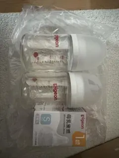 Pigeon 哺乳瓶 160ml 2本セット＋新品S乳首おまけ付き