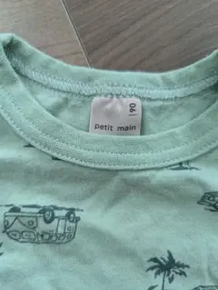 petit main 車とヤシの木 Tシャツ 90