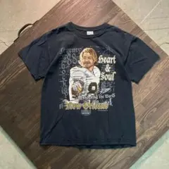 7TSM1【GILDAN】グラフィック　プリントTシャツ　黒　半袖　古着used
