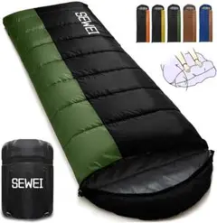 ⭐️新品⭐️ 寝袋 シュラフ SEWEI コンパクト 防災用 アウトドア ブラック