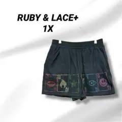 RUBY & LACE+ ブラック ショートパンツ 1X 訳あり
