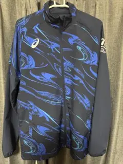 アシックス ジャケット 青