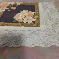 Lancetti　ランチェッティ 花柄レースハンカチ