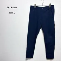 美品 TS DESIGN 作業パンツ L ネイビー 4Dストレッチ 吸汗速乾