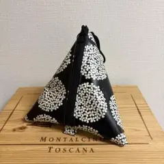 ハンドメイド　紫陽花柄　雨の日用給食袋　ラミネートポーチ