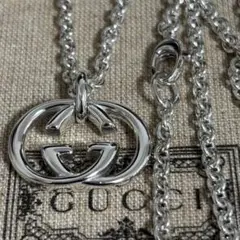 GUCCI 新品同様品　インターロッキングネックレス　925シルバー　極美品