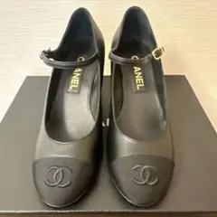 CHANEL メリージェーンパンプス（黒）