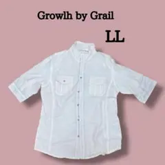 【Growlh by Grail】LL シャツ 花柄 綿 カジュアル 夏 半袖