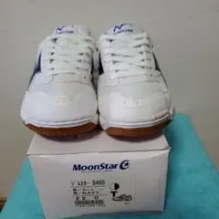 MoonStar S400 スニーカー 22.0cm EE幅 ホワイト/ネイビー