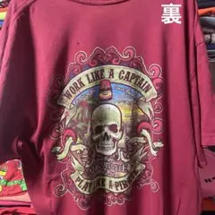 90sヴィンテージ Lメンズ古着バングラデシュ製ドクロ骸骨tシャツ海外直輸入