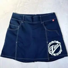美品フィラゴルフ ロゴプリント インナーパンツ ストレッチ スカート ホワイト
