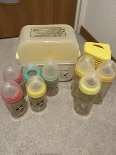 ピジョン 哺乳瓶 コンビ 消毒 モンポケ セット