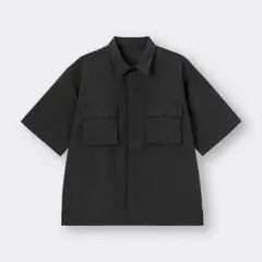 新品　GU ナイロンオーバーサイズシャツ［5分袖］