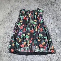 美品♡ Cocomure ノースリーブカットソー　花柄☆刺繍　カラフル　華やか