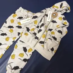 mini rodini パーカー パンツ 上下セット 綿100％ 110㎝